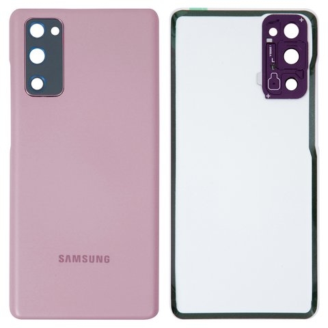 Задня кришка Samsung SM-G780 Galaxy S20 FE, SM-G781 Galaxy S20 FE 5G, лавандова, Cloud Lavender, із склом камери, Original (PRC) | корпус, задняя панель аккумулятора, АКБ, батареи
