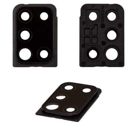 Стекло камеры для Samsung SM-A217 Galaxy A21s, черное, с рамкой