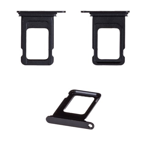 Тримач (лоток) SIM-карти для iPhone 13, чорний, single SIM | держатель СИМ-карты