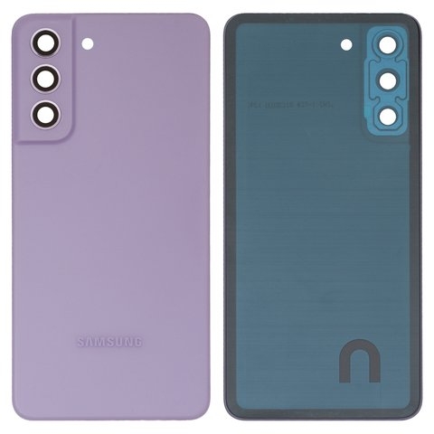 Задня кришка Samsung SM-G990 Galaxy S21 FE 5G, фіолетова, із склом камери, Lavender, Original (PRC) | корпус, задняя панель аккумулятора, АКБ, батареи