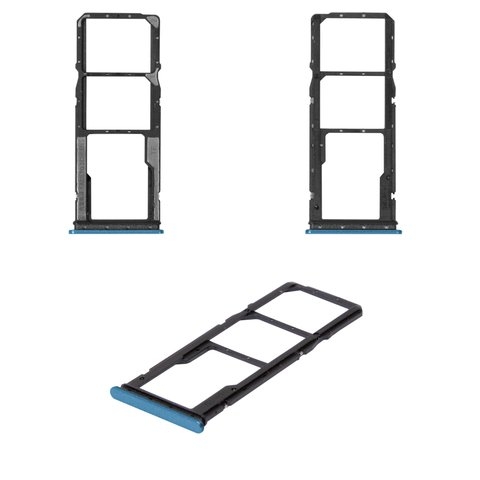 Тримач (лоток) SIM-карты Xiaomi Redmi 10C, синій, Ocean Blue, Original (PRC) | держатель СИМ-карты