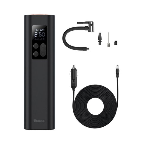 Компрессор Baseus Dynamic Eye Inflator Pump, чорний, 120 Вт, 5-150 PSI, #CRCQ000001 