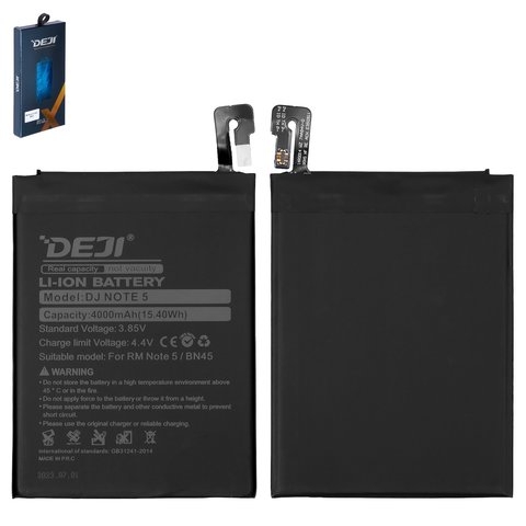 Акумулятор Xiaomi Redmi Note 5, Redmi Note 5 Pro, M1803E7SG, BN45, Deji | 3-12 міс. гарантії | АКБ, батарея, аккумулятор