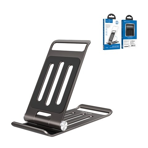 Тримач Hoco PH49, сірий, раскладной, портативный, настольный, металл, #6931474771735 | держатель