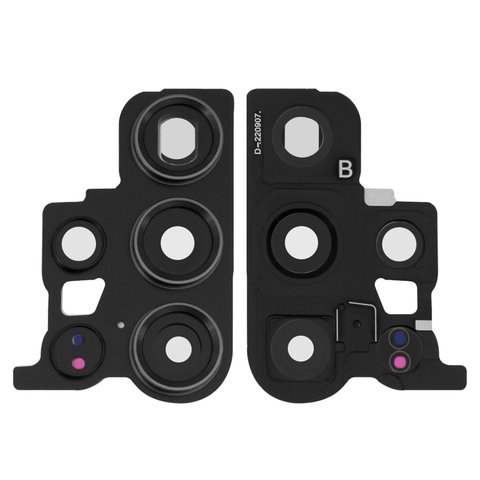 Стекло камеры Samsung SM-S918 Galaxy S23 Ultra, черное, с рамкой