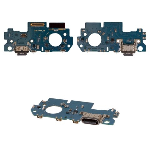 Плата зарядки Samsung SM-A346 Galaxy A34, шлейф коннектора зарядки, с микрофоном, Original (PRC)