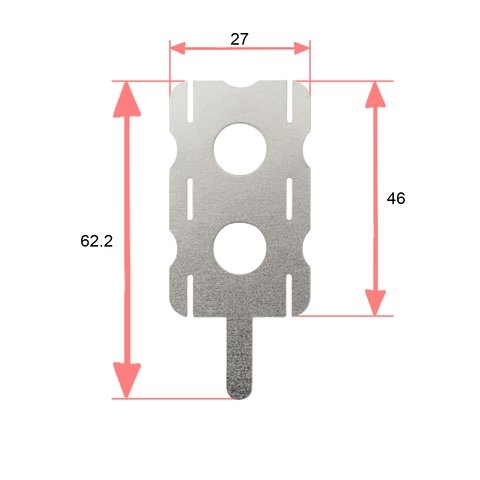 Никелевая пластина для сварки аккумуляторов 18650, 27x63 мм
