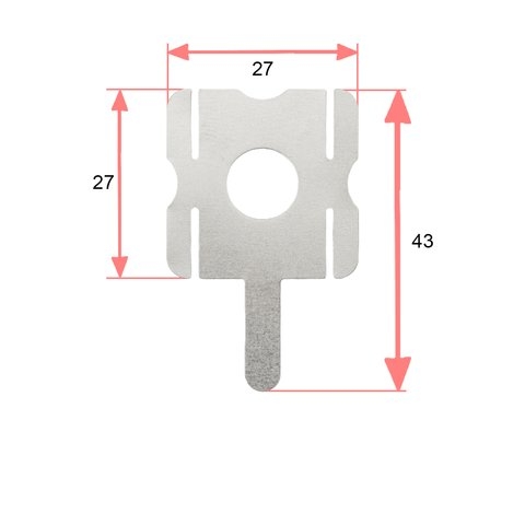 Никелевая пластина для сварки аккумуляторов 18650, 27x43 мм