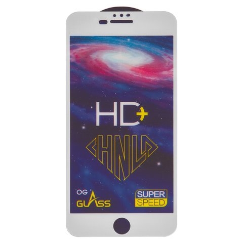 Захисне скло Apple iPhone 6 Plus, iPhone 6S Plus, iPhone 7 Plus, iPhone 8 Plus, біле, 0.33 мм, iNobi, Full Glue, клей на усій поверхні, HD+, сумісне з чохлом | Закаленное защитное стекло