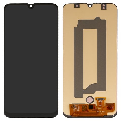 Дисплей Samsung SM-A305 Galaxy A30, SM-A505 Galaxy A50, SM-A507 Galaxy A50s, чорний | з тачскріном | High Copy, OLED, со стандартным ободком | дисплейный модуль, экран, 
