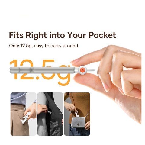 Тримач Baseus Portable Series Folding Moon, білий, раскладной, настольный, пластик, #B10556600211-00  | держатель