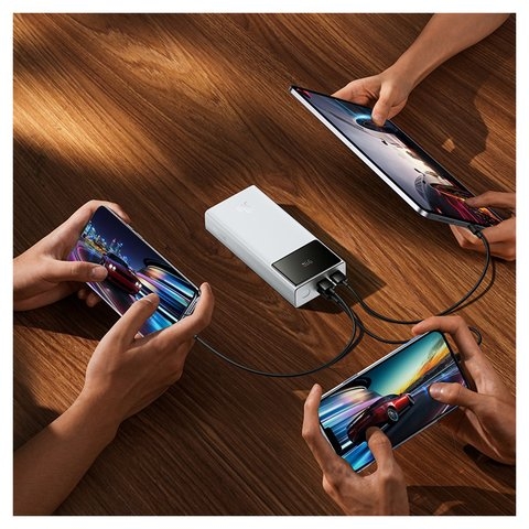 Power bank Baseus Star-Lord Digital, 30000 mAh, Power Delivery (30 Вт), білий, #P10022905213-00