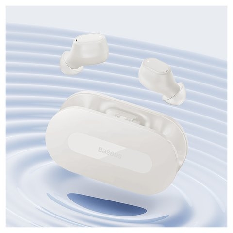 Гарнитура Baseus Bowie EZ10, беспроводная, белая, с зарядным кейсом, #A00054300226-Z1