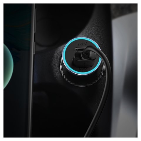 Автомобильний зарядний пристрій Baseus Golden Contactor Max, серое, Quick Charge, 60 Вт, 8 А, 2 порта, 12-24 B, #CGJM000113  | зарядка, зарядное устройство