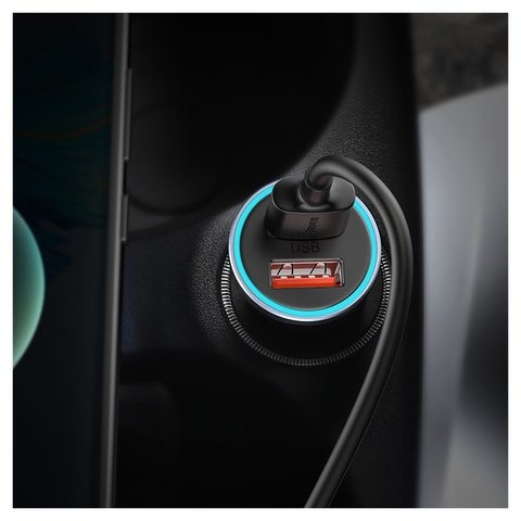 Автомобильний зарядний пристрій Baseus Golden Contactor Max, серое, Quick Charge, 60 Вт, 8 А, 2 порта, 12-24 B, #CGJM000013  | зарядка, зарядное устройство