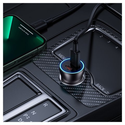 Автомобильний зарядний пристрій Baseus Golden Contactor Pro, серое, Quick Charge, 40 Вт, 5 А, 2 порта, 12-24 B, #CGJP000013  | зарядка, зарядное устройство