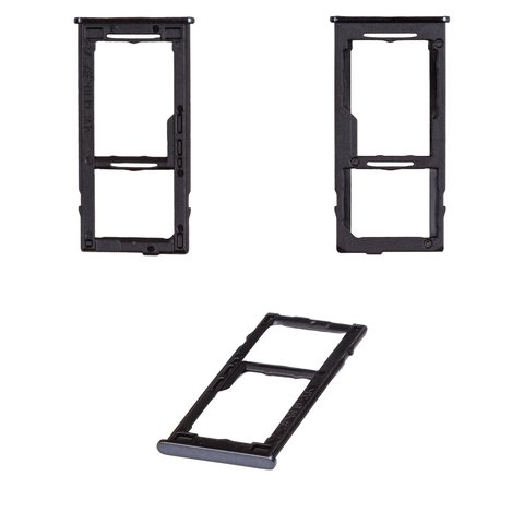 Тримач (лоток) SIM-карти для Samsung SM-A426 Galaxy A42 5G, чорний | держатель СИМ-карты