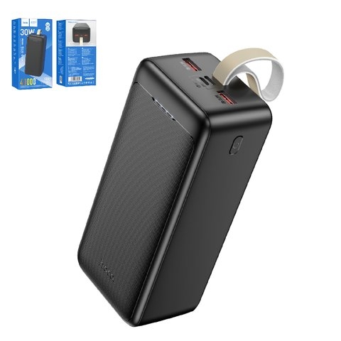 Power bank Hoco J111C, 40000 mAh, Power Delivery (30 Вт), чорний, #6931474795809