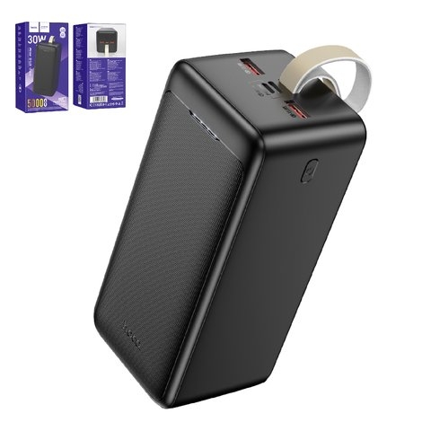 Power bank Hoco J111D, 50000 mAh, Power Delivery (30 Вт), чорний, #6931474795823