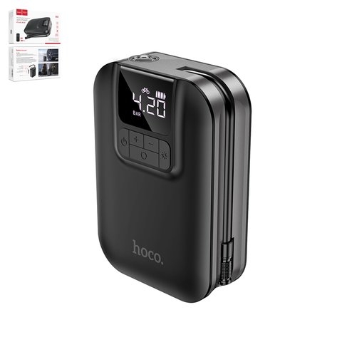 Компрессор Hoco S53, чорний, 7-90 PSI, #6931474750136