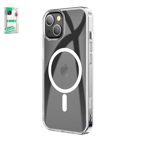 Чехол Hoco Magnetic airbag series Apple iPhone 15 Plus, ударопрочный, прозрачный, магнитный, пластик, MagSafe, #6942007605472