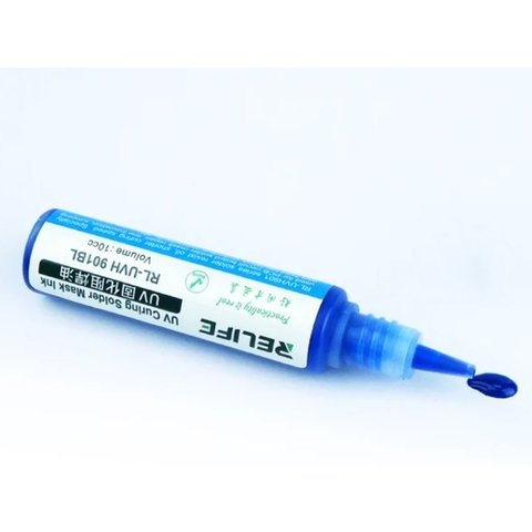 Паяльная маска RELIFE RL-UVH 901BL, синяя, 10 мл, ультрафиолетовая