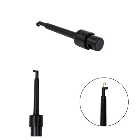 Щуп-зажим тип крючок, 56 мм, чорний