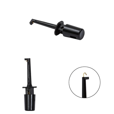 Щуп-зажим тип крючок, 40 мм, чорний