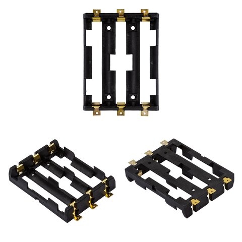 Тримач аккумуляторов 18650, 1x3, с контактами, тип 2 | держатель