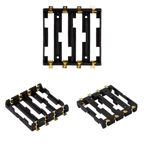 Тримач аккумуляторов 18650, 1x4, с контактами, тип 2 | держатель