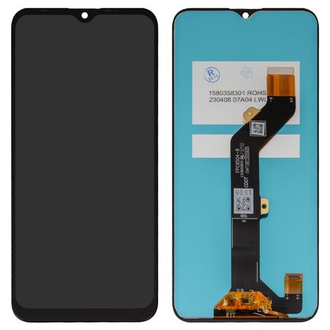 Дисплей Tecno Spark 6 Go, KE5j, KE5k, Spark Go (2022), Infinix Hot 10 Lite, чорний | з тачскріном | High Copy, 24-065X56-V185, FPC6504-9 | дисплейный модуль, экран