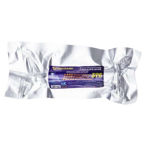 Клей-герметик Mechanic SP6, полиуретановый, для приклеивания тачскрина, дисплея, задней крышки, 30 мл, черный