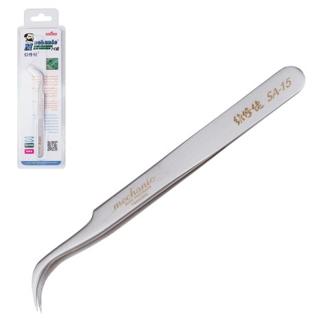 Пинцет монтажный Mechanic SA-15, изогнутый, 115 мм