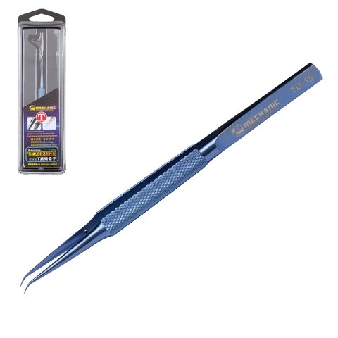 Пинцет монтажный Mechanic TD-15, изогнутый, 140 мм
