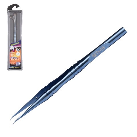 Пинцет монтажный Mechanic TX-15, изогнутый, 140 мм