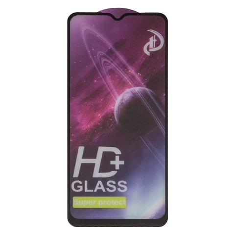 Захисне скло Realme C25, C25s, Narzo 50A; Oppo A16, A16s, A54s, iNob, Full Glue, клей на усій поверхні, сумісне з чохлом, чорне стекла  | Закаленное защитное стекло