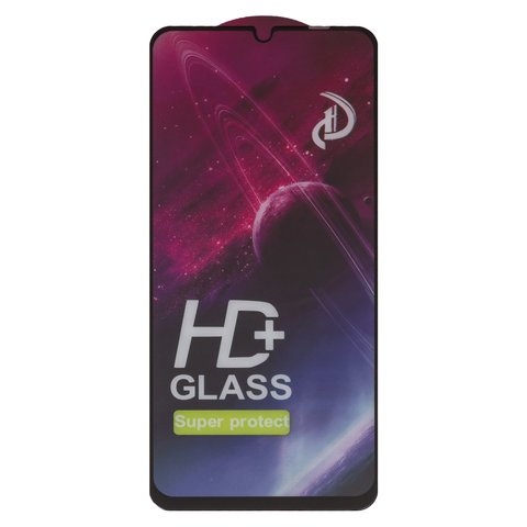 Захисне скло Samsung SM-A055 Galaxy A05, iNob, Full Glue, клей на усій поверхні, сумісне з чохлом, чорне стекла  | Закаленное защитное стекло