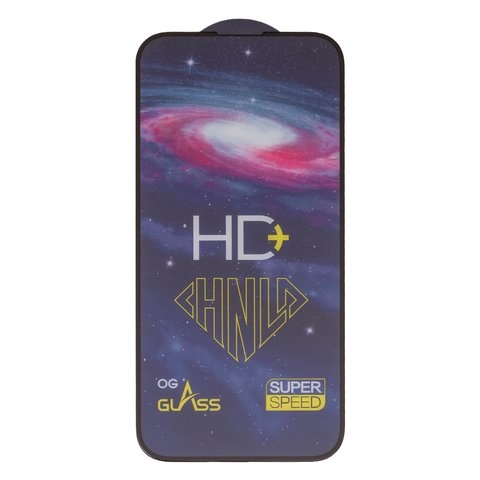 Захисне скло Apple iPhone 15 Pro Max, 0,33 мм 9H, iNob, Full Glue, клей на усій поверхні, сумісне з чохлом, чорне стекла, HD+ | Закаленное защитное стекло