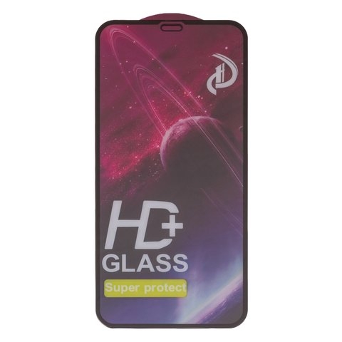 Захисне скло Apple iPhone 15 Pro Max, iNob, Full Glue, клей на усій поверхні, сумісне з чохлом, чорне | Закаленное защитное стекло