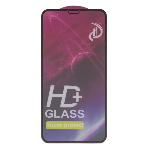 Захисне скло Apple iPhone 15 Pro, iNob, Full Glue, клей на усій поверхні, сумісне з чохлом, чорне | Закаленное защитное стекло