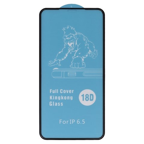 Захисне скло Apple iPhone 11 Pro Max, iPhone XS Max, iNobi, Full Glue, клей на усій поверхні, сумісне з чохлом, без пакування, чорне | Закаленное защитное стекло