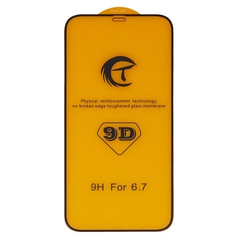 Захисне скло Apple iPhone 12 Pro Max, iNobi, Full Glue, клей на усій поверхні, сумісне з чохлом, без пакування, чорне | Закаленное защитное стекло