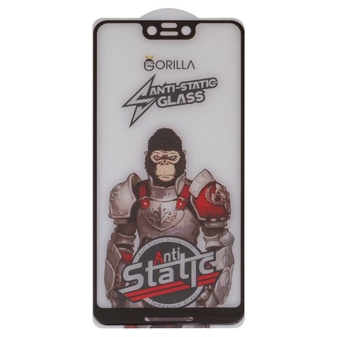 Захисне скло Google Pixel 3 XL, iNobi, Full Glue, сумісне з чохлом, Anti-Static, без пакування, чорне, клей на усій поверхні, gorilla | Закаленное защитное стекло