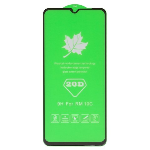 Захисне скло Xiaomi Poco C40, Redmi 10C, Redmi 12C, iNobi, Full Glue, клей на усій поверхні, сумісне з чохлом, без пакування, чорне | Закаленное защитное стекло