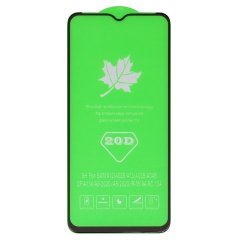 Захисне скло Xiaomi Redmi 10A, Redmi 9A, Redmi 9C; Samsung SM-A025F/DS Galaxy A02s, A037F Galaxy A03s, A047 Galaxy A04s, A125F Galaxy A12, A135 Galaxy A13, iNobi, Full Glue, клей на усій поверхні, сумісне з чохлом, без пакування, чорне | Закаленное защитное стекло