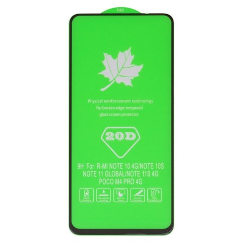 Захисне скло Xiaomi Poco M4 Pro 4G, Redmi Note 10, Redmi Note 10S, Redmi Note 11, Redmi Note 11S, Redmi Note 12S, iNobi, Full Glue, клей на усій поверхні, сумісне з чохлом, без пакування, чорне | Закаленное защитное стекло