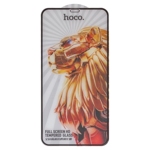 Захисне скло Hoco G9 Apple iPhone 11 Pro Max, iPhone XS Max, iNobi, Full Glue, без пакування, чорне, клей на усій поверхні | Закаленное защитное стекло