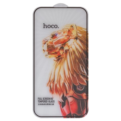 Захисне скло Hoco G9 Apple iPhone 14 Pro Max, iNobi, Full Glue, без пакування, чорне, клей на усій поверхні | Закаленное защитное стекло