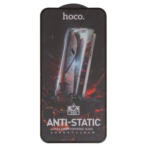 Захисне скло Hoco G10 Apple iPhone 11 Pro, iPhone X, iPhone XS, iNobi, Full Glue, клей на усій поверхні, Anti-Static, без пакування, чорне | Закаленное защитное стекло