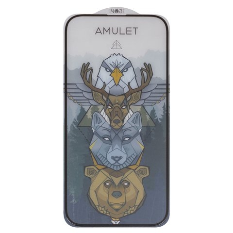 Захисне скло Amulet Apple iPhone 14 Pro, iNobi, Full Glue, клей на усій поверхні, Anti-Static, без пакування, чорне | Закаленное защитное стекло